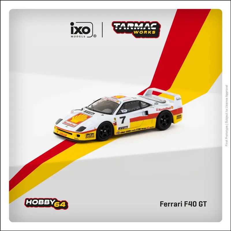 Tarmac Works - Ferrari F40 GT Italian GT Championship 1993 Marco Brand - HOBBY64 - Scala 1/64 T64-076-931GT07