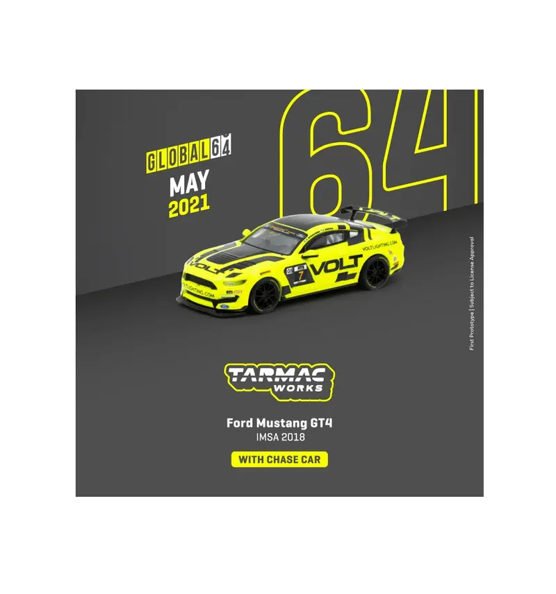 Tarmac Works - Ford Mustang GT4 IMSA Continental Tire SportsCar Challenge 2018 - Global64 - Scala 1/64 T64G-011-IMSA