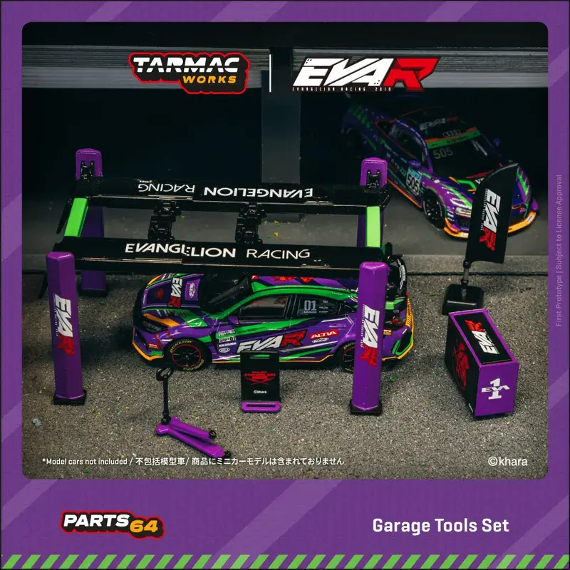Tarmac Works - Garage tools set EVA Racing - PARTS64 - Scala 1/64 T64A-TL001-EVA
