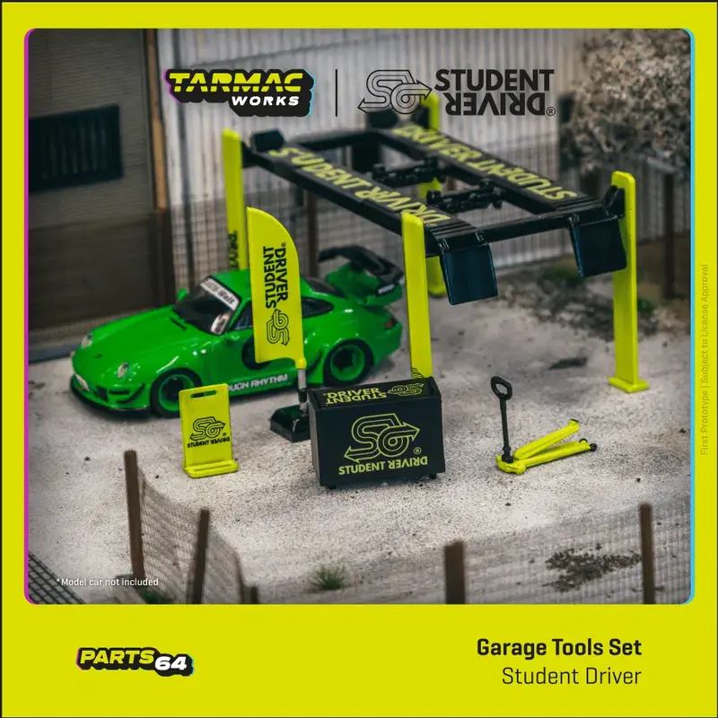 Tarmac Works - Garage tools set Student Driver - PARTS64 - Scala 1/64 T64A-001-SD