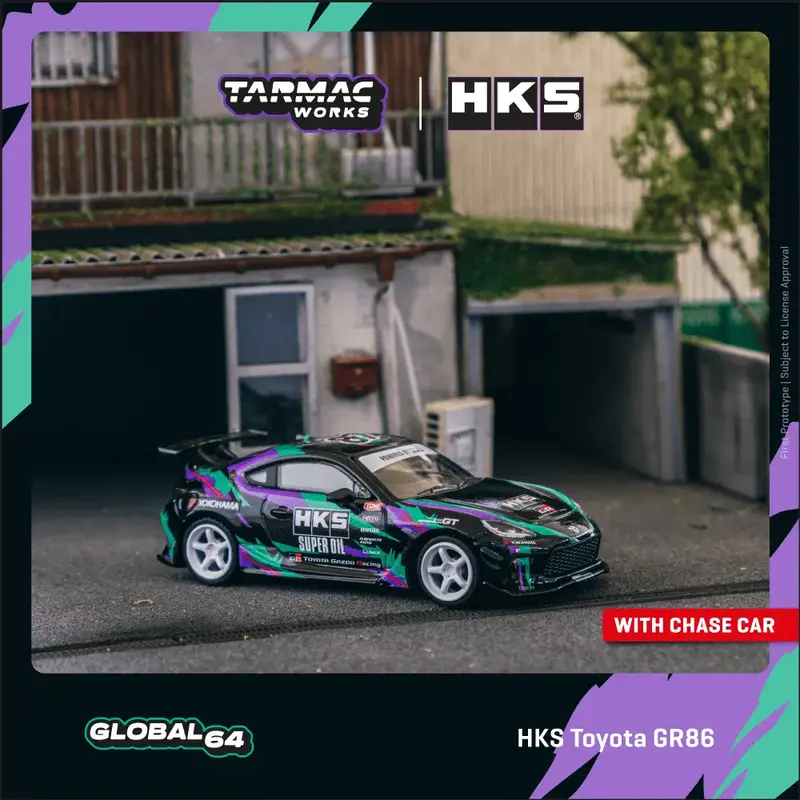 Tarmac Works - HKS Toyota GR86 Black - GLOBAL64 - Scala 1/64 T64G-038-BK