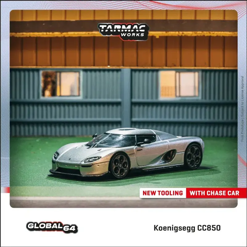 Tarmac Works - Koenigsegg CC850 Silver - GLOBAL64 - Scala 1/64 T64G-TL051-SL