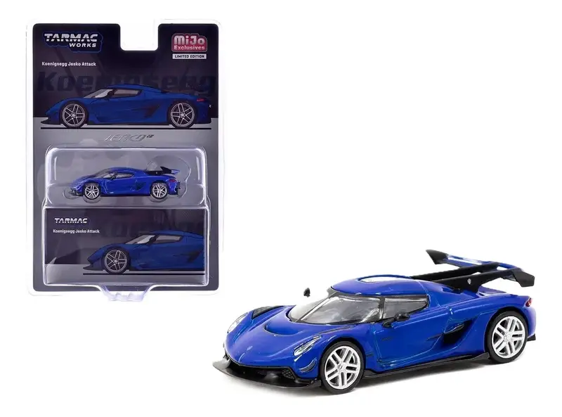 Tarmac Works - Koenigsegg Jesko Attack Blue - GLOBAL64 - MiJo Exclusives - Scala 1/64 T64G-T64G-TL052-BL