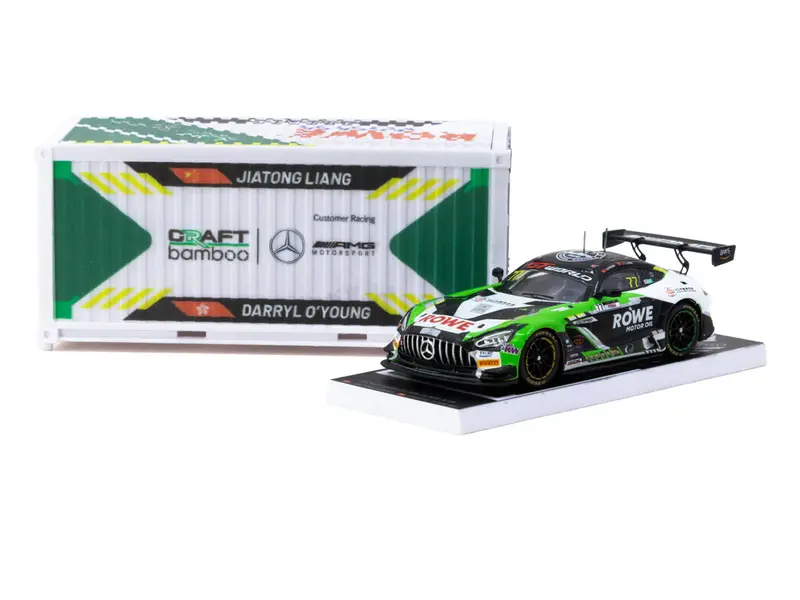 Tarmac Works - Mercedes-AMG GT3 GT World Challenge Asia 2025 Beijing Season Finale Craft-Bamboo Racing #77 with Container - HOBBY64 - Scala 1/64 T64-062-25CHN77