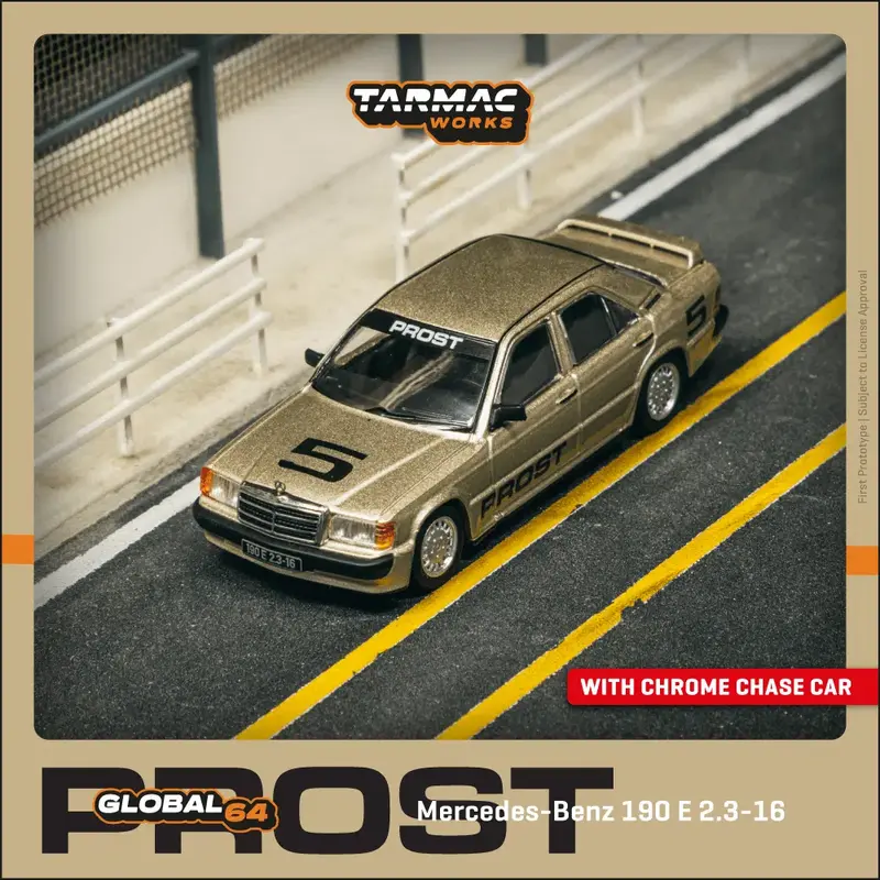 Tarmac Works - Mercedes-Benz 190 E 2.3-16 Race of Champion 1984 Alain Prost - GLOBAL64 - Scala 1/64 T64G-047-84ROC05