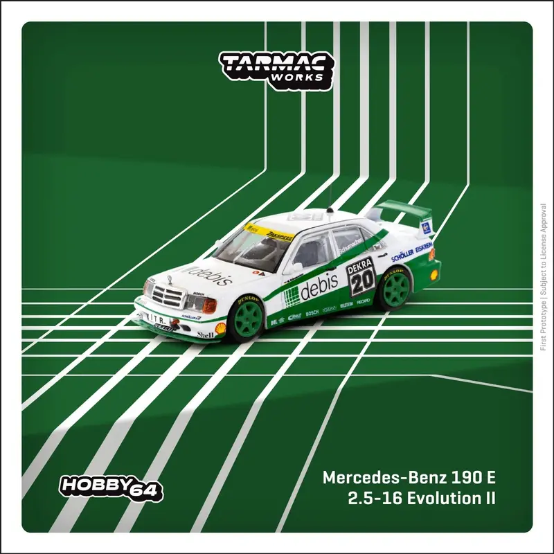 Tarmac Works - Mercedes-Benz 190 E 2.5-16 Evolution II DTM 1991 Michael Schumacher - HOBBY64 - Scala 1/64 T64-024-91DTM20