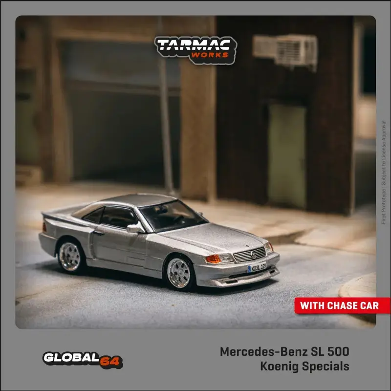 Tarmac Works - Mercedes-Benz SL 500 Koenig Specials Silver - GLOBAL64 - Scala 1/64 T64G-045-SL