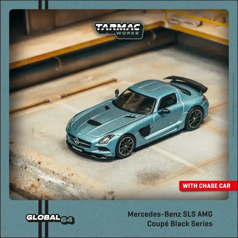 Tarmac Works - Mercedes-Benz SLS AMG Coupé Black Series Matte Blue - GLOBAL64 - Scala 1/64 T64G-027-MB