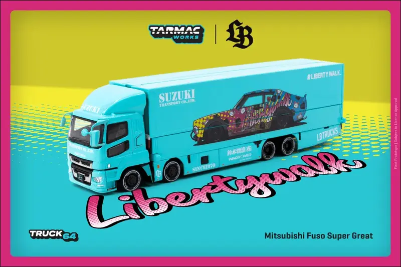 Tarmac Works - Mitsubishi Fuso Super Great LB-TRUCKS "LBWK" - TRUCK64 - Scala 1/64 T64T-TL001-LBS