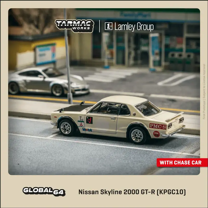Tarmac Works - Nissan Skyline 2000 GT-R (KPGC10) White "Global64" Series - Scala 1/64 T64G-043-WH2