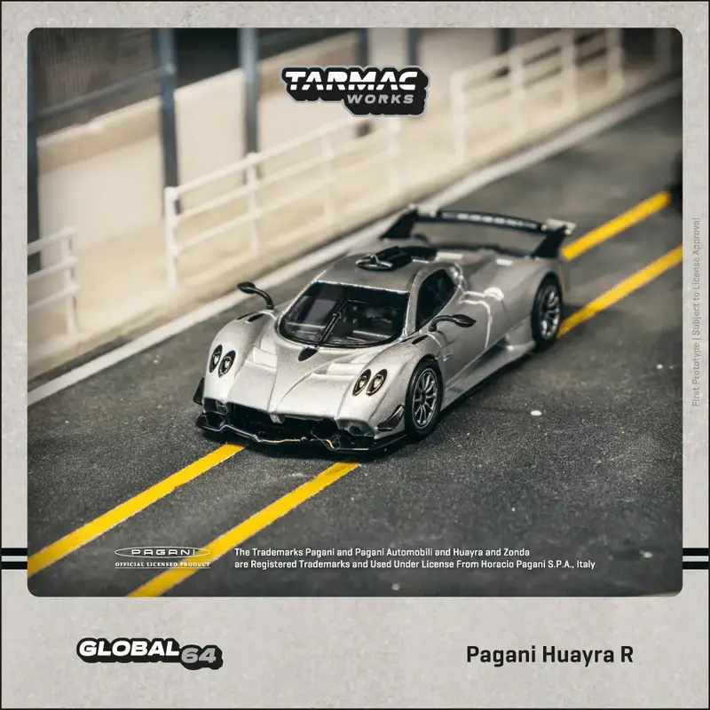 Tarmac Works - Pagani Huayra R Satin Silver - GLOBAL64 - Scala 1/64 T64G-TL035-SL