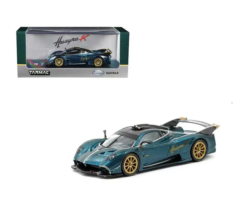 Tarmac Works - Pagani Huayra R Turquoise Carbon Fiber - GLOBAL64 - Scala 1/64 T64G-TL035-TCF