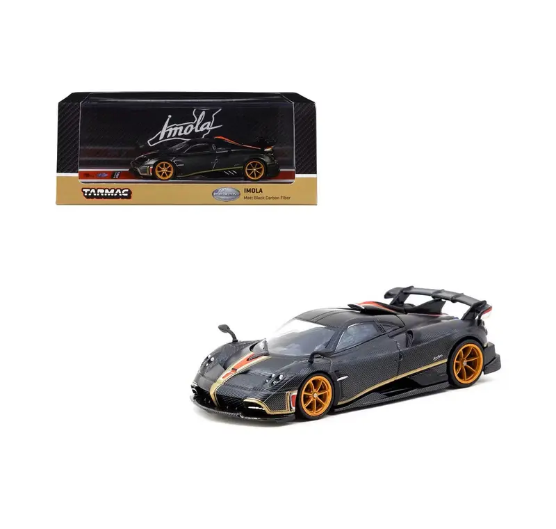 Tarmac Works - Pagani Imola Matt Black Carbon Fiber - GLOBAL64 - Scala 1/64 T64G-TL046-BCF