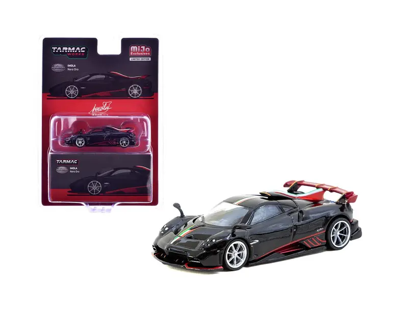 Tarmac Works - Pagani Imola Nero Oro - MiJo Exclusives - Scala 1/64 T64G-TL046-BK