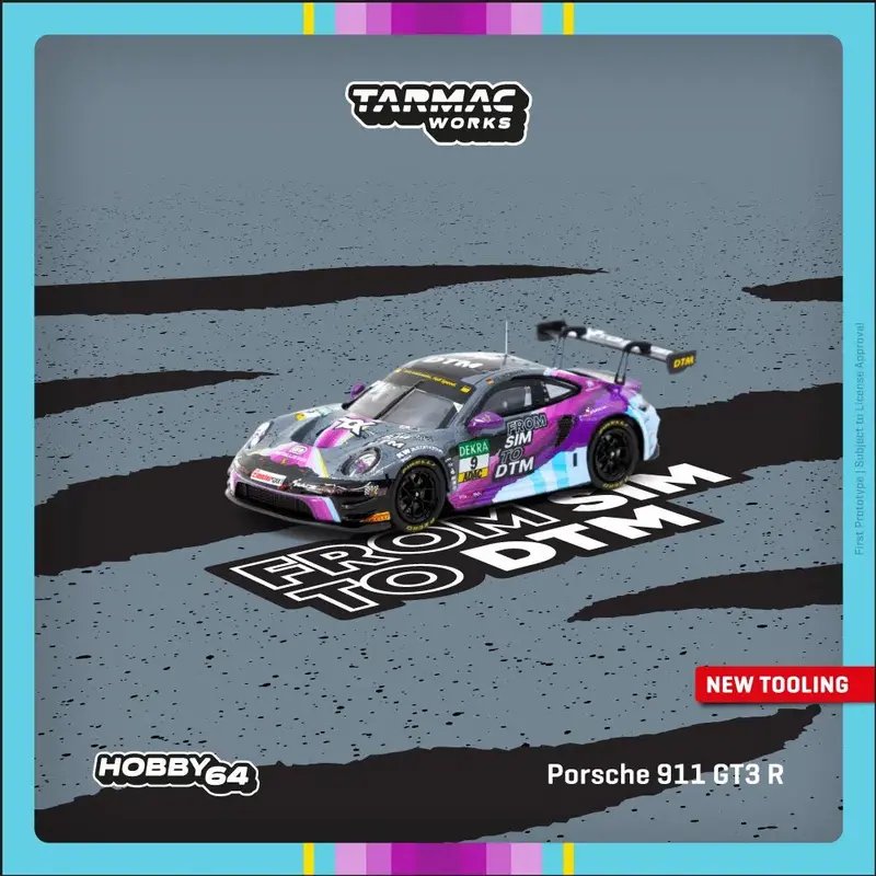 Tarmac Works - Porsche 911 GT3 R DTM 2023 Tim Heinemann - HOBBY64 - Scala 1/64 T64-084-23DTM09