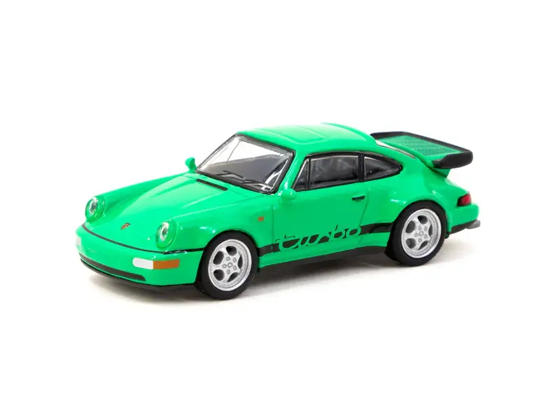 Tarmac Works - Porsche 911 Turbo Green - COLLAB64 Schuco - Scala 1/64 T64S-009-GR