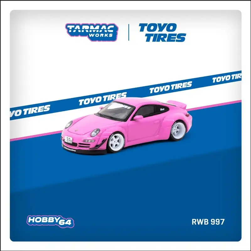 Tarmac Works - Porsche RWB 997 Pink - HOBBY64 - Scala 1/64 T64-057-PN