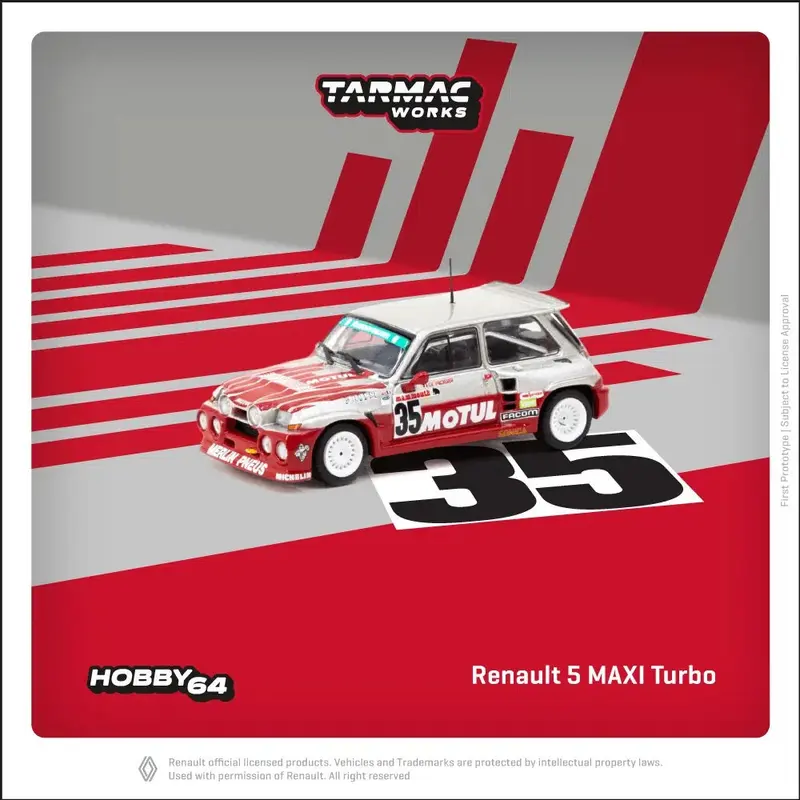 Tarmac Works - Renault 5 MAXI Turbo European Hill-Climb Championship 1987 Giovanni Rossi - HOBBY64 - Scala 1/64 T64-TL061-87EHC35