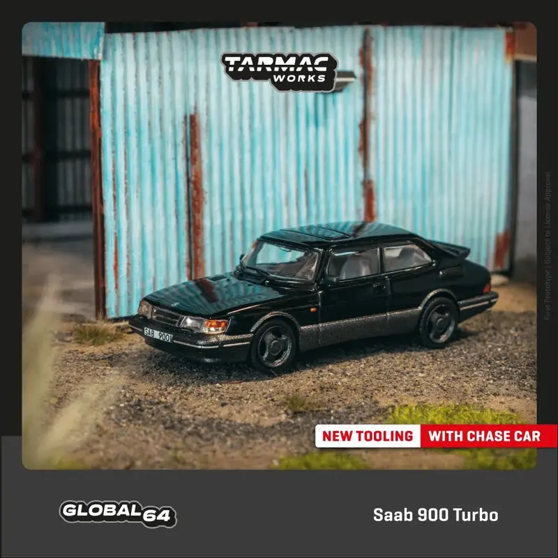 Tarmac Works - Saab 900 Turbo Black - GLOBAL64 - Scala 1/64 T64G-056-BK