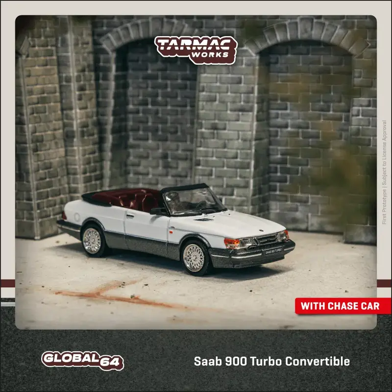 Tarmac Works - Saab 900 Turbo Convertible White - GLOBAL64 - Scala 1/64 T64G-067-WH