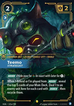Teemo, Strategist - Origins (Showcase) [OGN-121a]