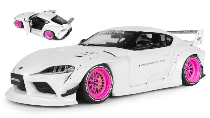 TOYOTA GR SUPRA LIBERTYWALK BODY KIT WHITE PINK 2025 1