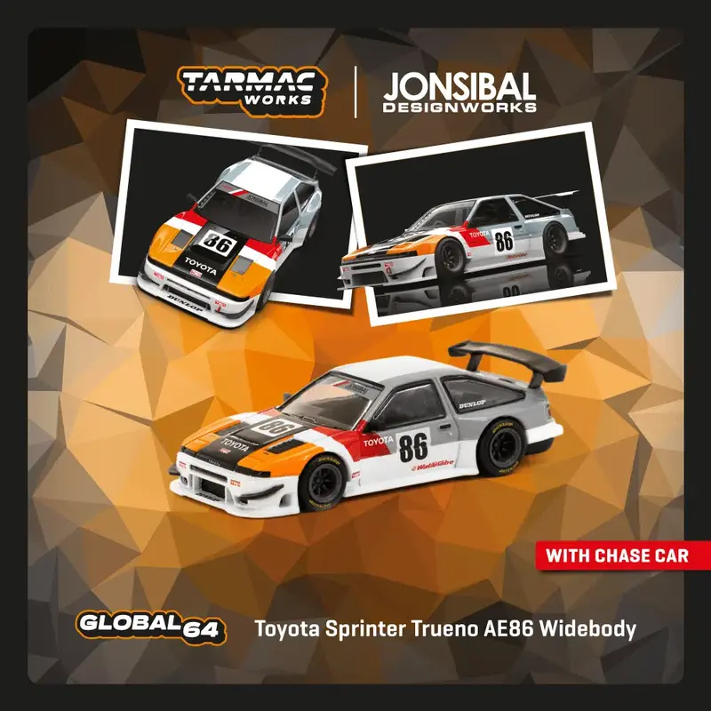Toyota Sprinter Trueno AE86 Widebody TRD - Tarmac Works - Scala 1/64 T64G-060-TRD
