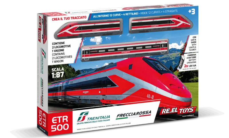 TRENO FRECCIAROSSA ETR500E C/LUCI E SUONI cm 147x101 A BATTERIA 1