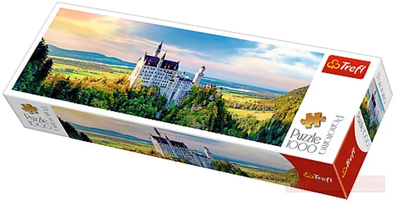 TRF29028 NEUSCHWANSTEIN Castle, Bavaria, GERMANY PUZZLE PANORAMA Pz.1000