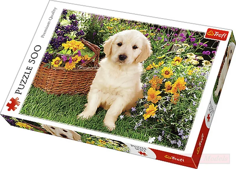 TRF37160 Cucciolo di Labrador IN GARDINO - PUPPY IN THE GARDEN PUZZLE Pz.500