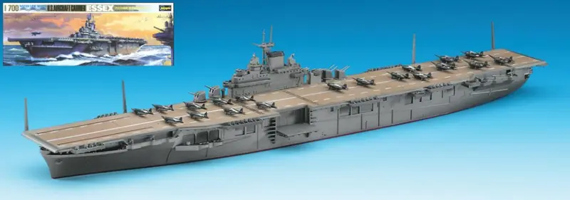 U.S.AIRCRAFT CARRIER USS ESSEX CV-9 WATER LINE SERIES KIT 1