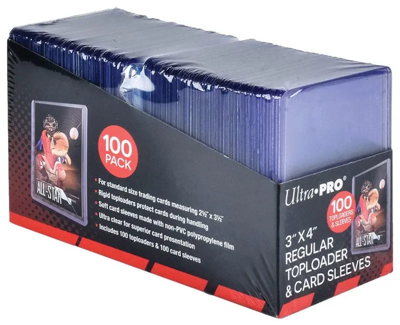 Ultra Pro 100pz Regular Toploader 3" x 4" & Sleeve - Clear Regular