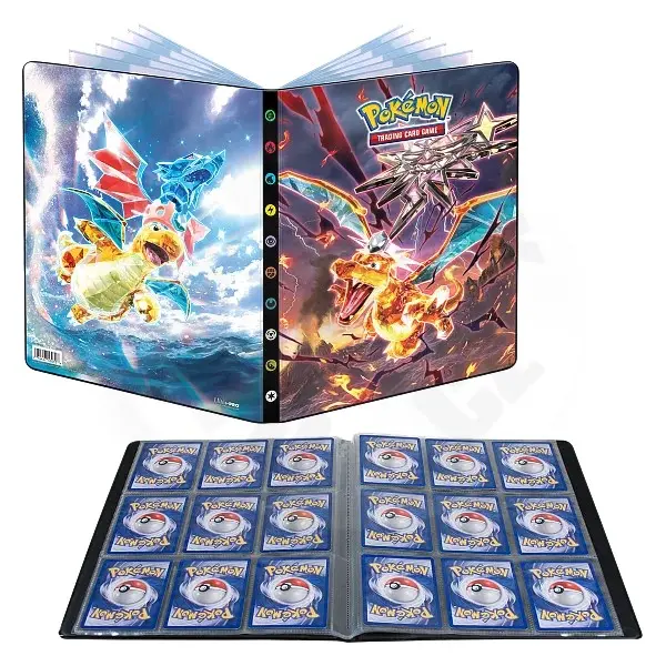 Ultra PRO Album Ossidiana Infuocata - 14 pagine, 9 tasche per facciata