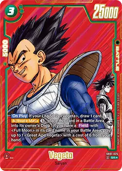 Vegeta (SB01-025) - Manga Booster 01 [Fusion World] (Alternate Art) [SB01-025]