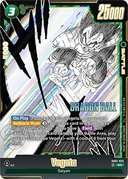 Vegeta (SB01-025) - Manga Booster 01 [Fusion World] (Super Rare) [SB01-025]