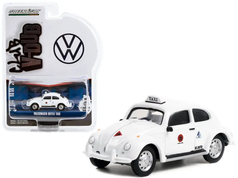 Volkswagen Beetle Taxi Mexico White - Club V-Dub - Greenlight - Scala 1/64