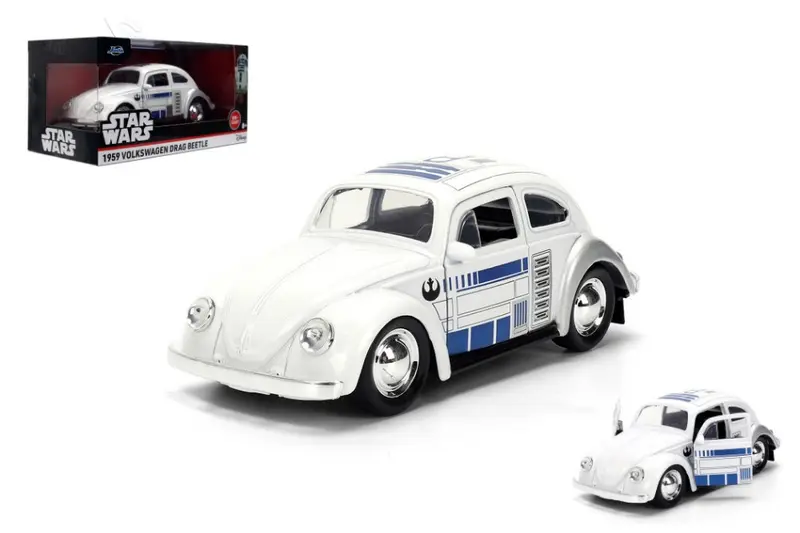 VOLKWAGEN DRAG BEETLE STAR WARS R2D2 1959 WHITE 1