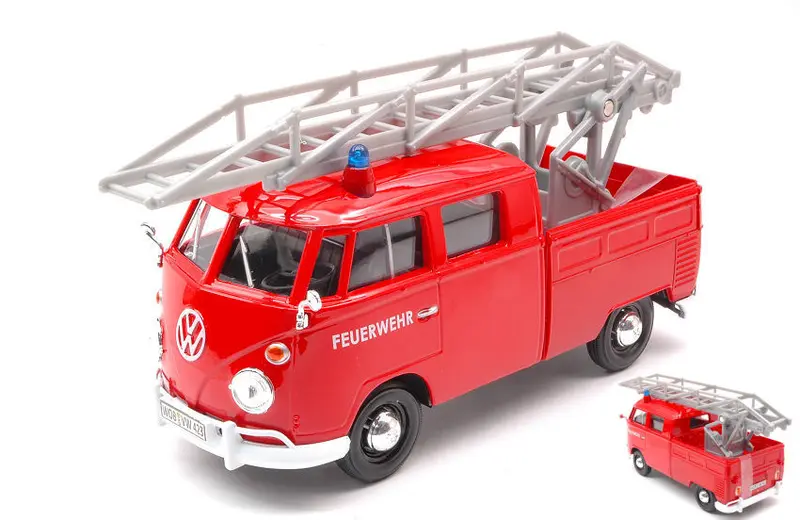 VW TYPE 2 (T1) 1965 FIRE TRUCK WITH AERIAL LADDER RED 1