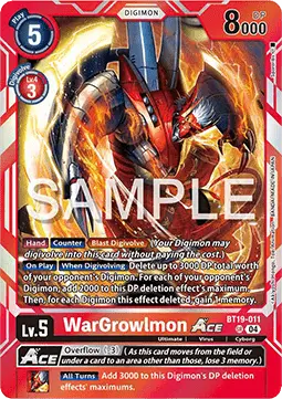 WarGrowlmon Ace (BT19-011) - Special Booster Ver 2.5 (Super Rare) [SB2.5-BT19-011]